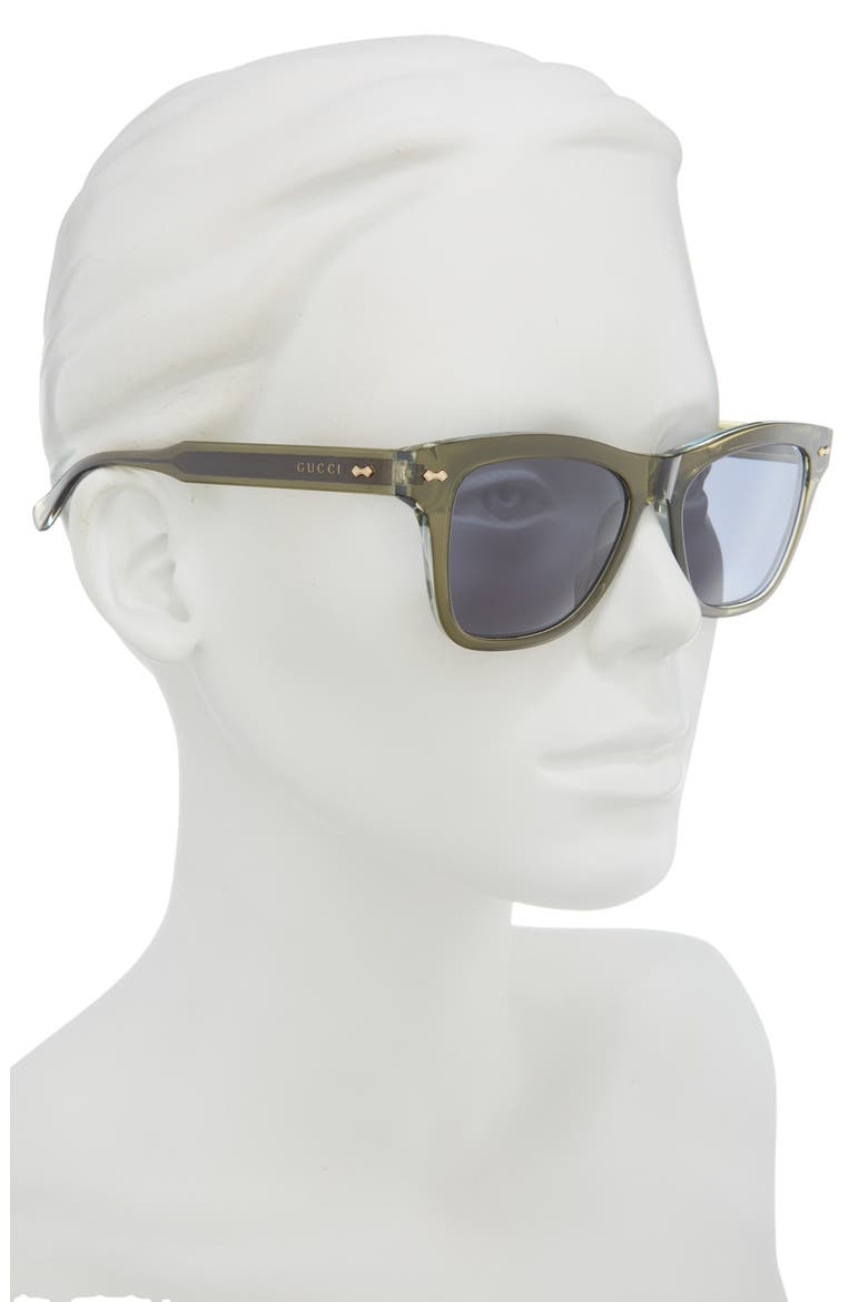 53mm Round Sunglasses, Alternate, color, GREEN GREEN BLUE