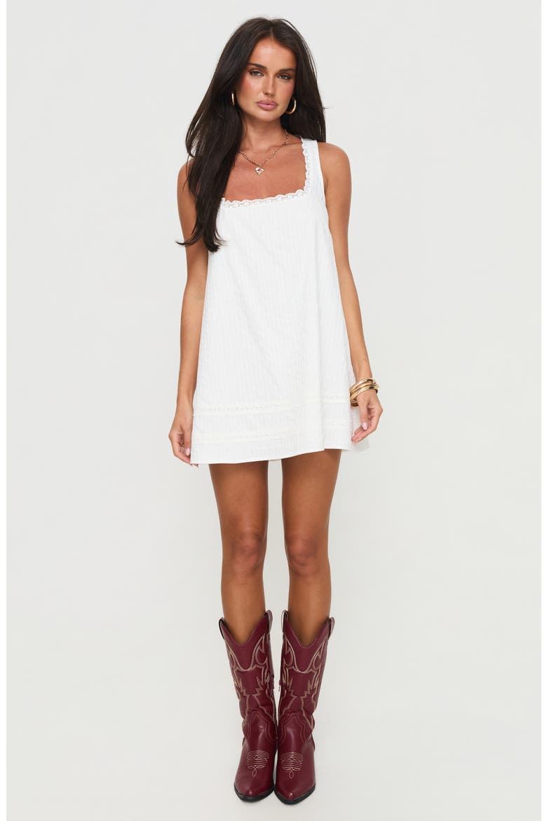 Alanah Sleeveless Minidress, Alternate, color, WHITE
