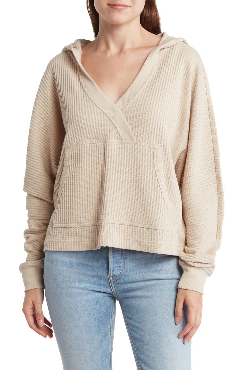 Three Dots Thermal Hoodie, Main, color, 