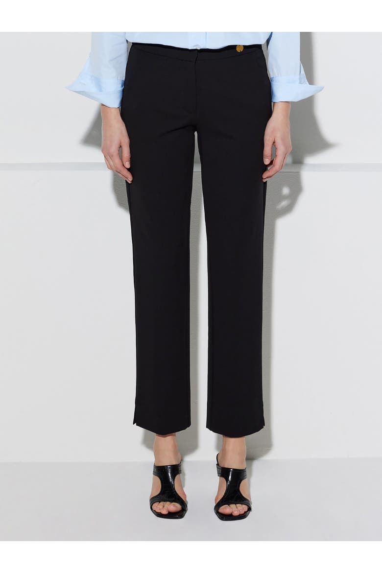 CHARLOTTE Stretch Jersey Cropped Boy Pants, Alternate, color, Black