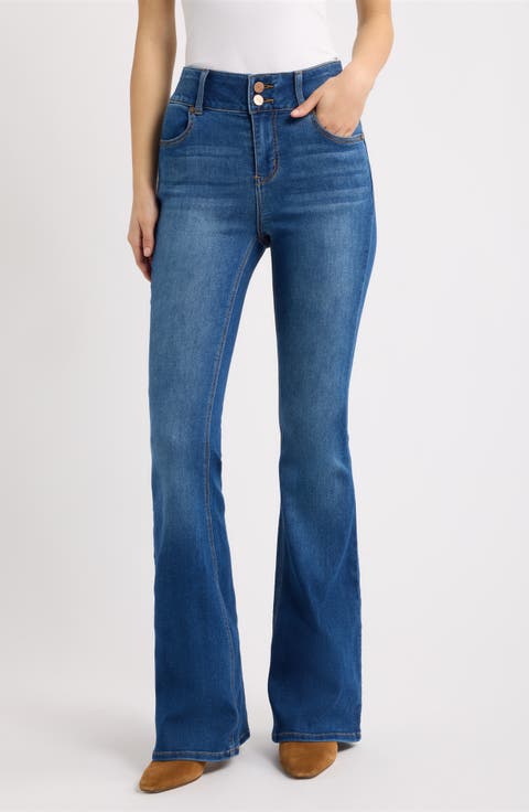High Waist Flare Leg Jeans