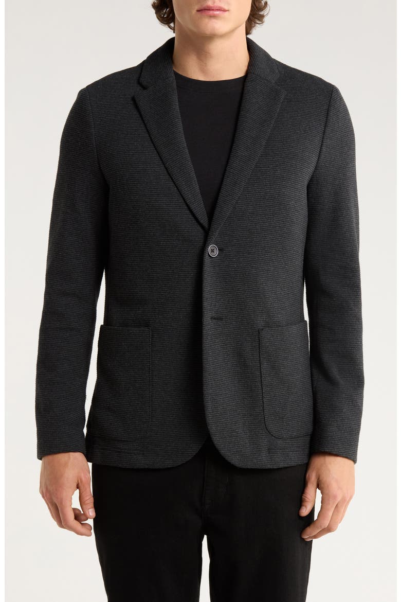 Gracer Knit Sport Coat, Alternate, color, BLACK