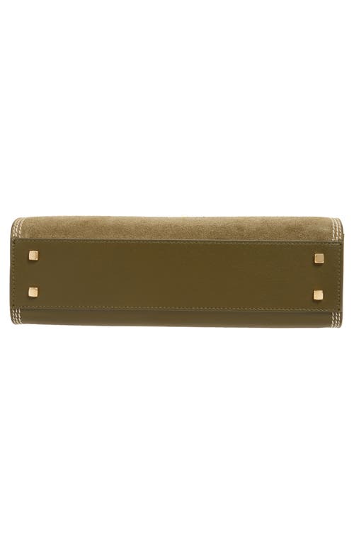 Anya Hindmarch Mortimer Suede Top Handle Bag In Green