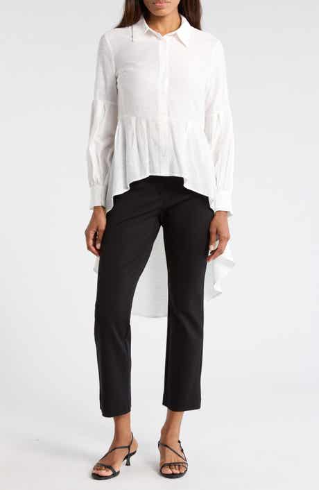 Button-Down High-Low Top