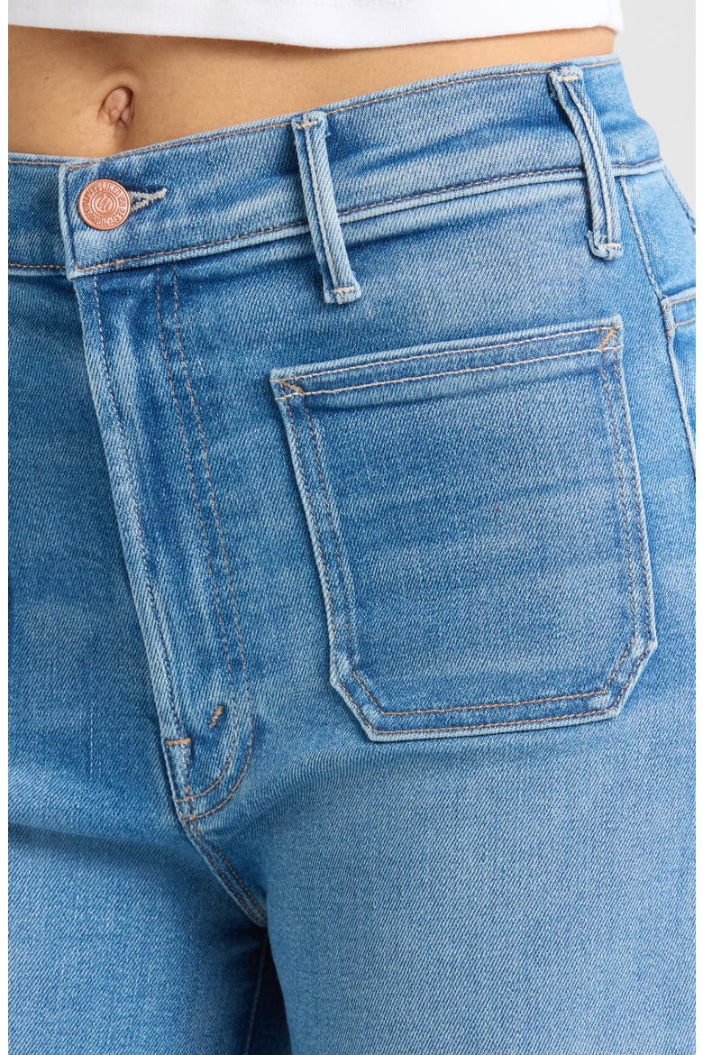 The Hustler Roller Patch Pocket Sneak Wide Leg Jeans, Alternate, color, PIECE BY PIECE