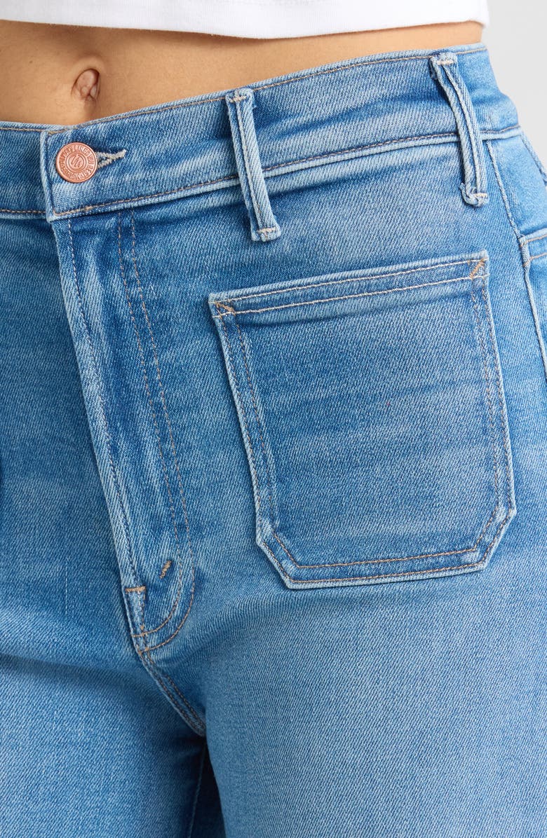 MOTHER The Hustler Roller Patch Pocket Sneak Wide Leg Jeans, Alternate, color, Piece By Piece