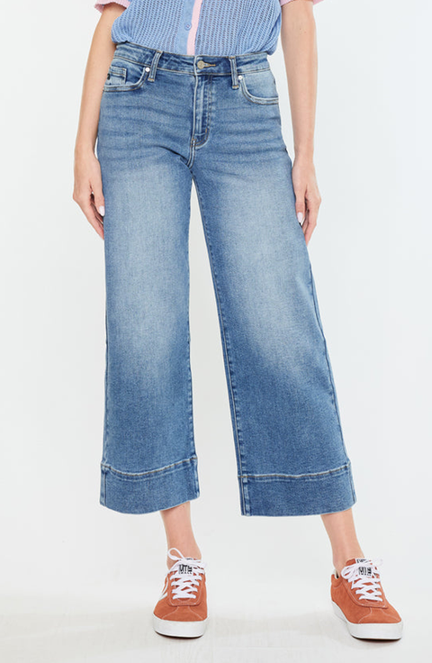Kells High Rise Crop Wide Leg Jeans