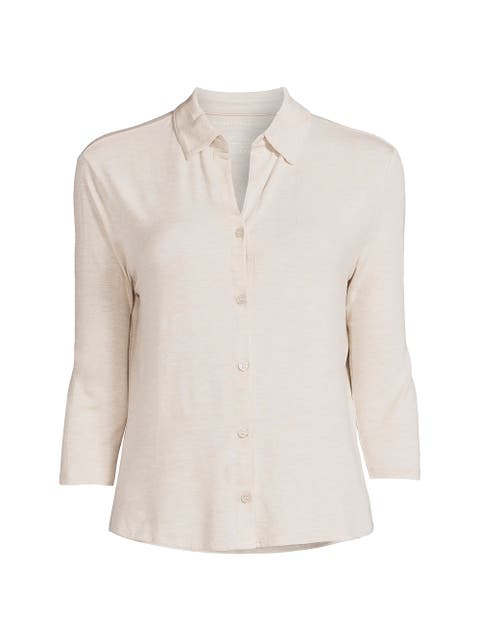 Soft Touch 3/4 Sleeve Semi Relaxed Shirt