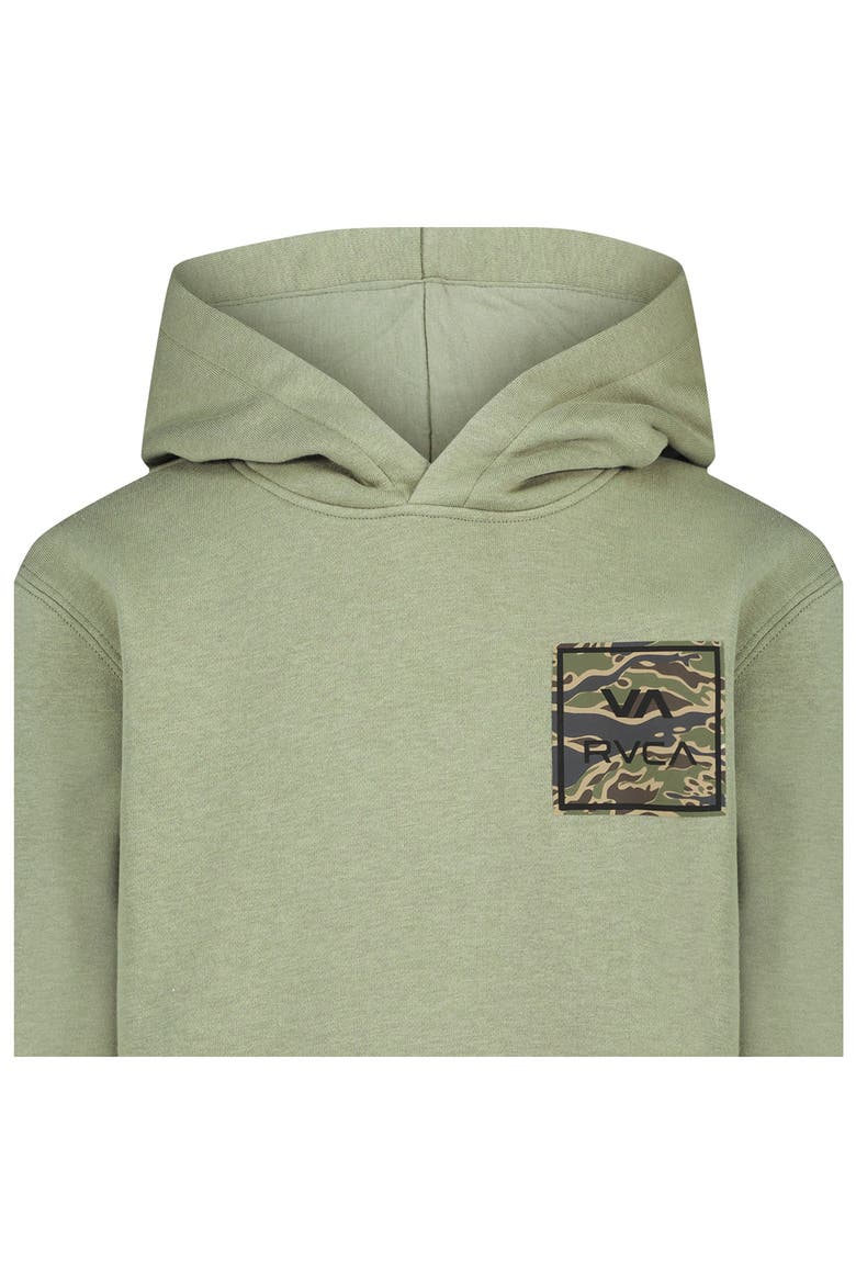 Kids' Camo Patch Fleece Hoodie, Alternate, color, RANGER GREEN