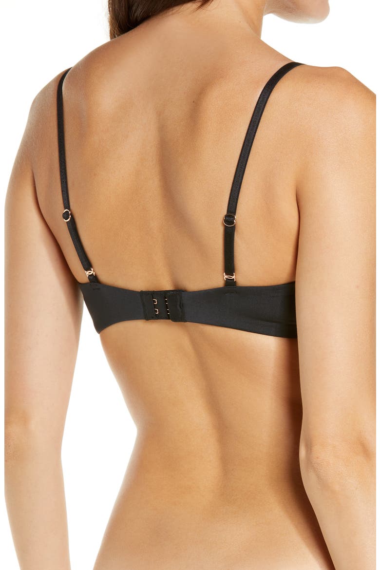 Straight Laced Underwire Balconette Bra, Alternate, color, BLACK/ NYLON