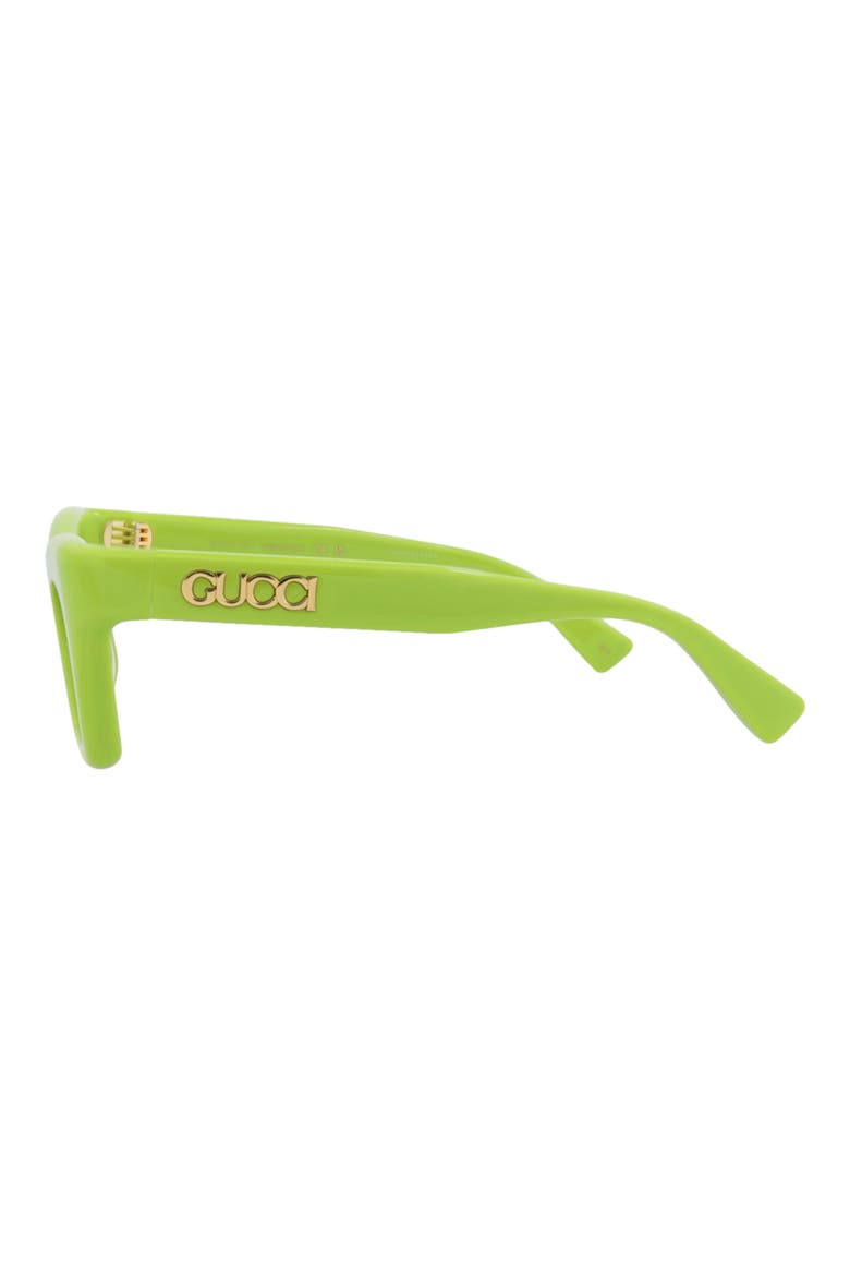 50mm Cat Eye Sunglasses, Alternate, color, GREEN GREEN GREEN