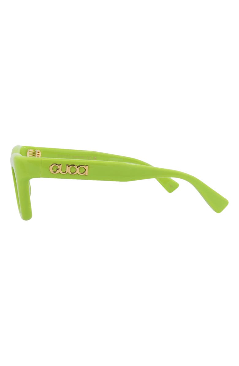 Gucci 50mm Cat Eye Sunglasses, Alternate, color, Green Green Green