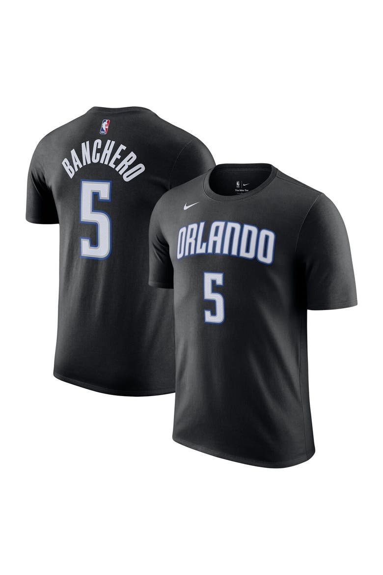 Men's Nike Paolo Banchero Black Orlando Magic Icon 2022/23 Name & Number T-Shirt, Main, color, Black