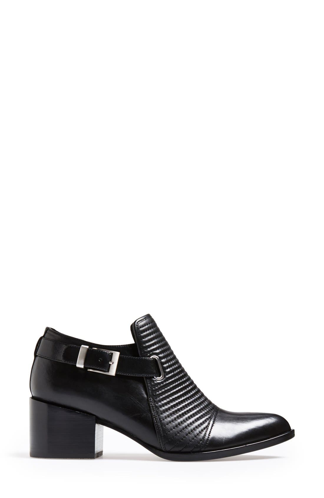 'Liam' Calfskin Leather Boot, Alternate, color, BLACK