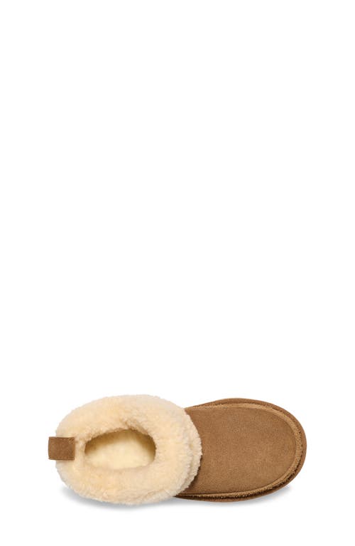 Ugg ® Classic Ultra Mini Spillseam Genuine Shearling Bootie In Brown