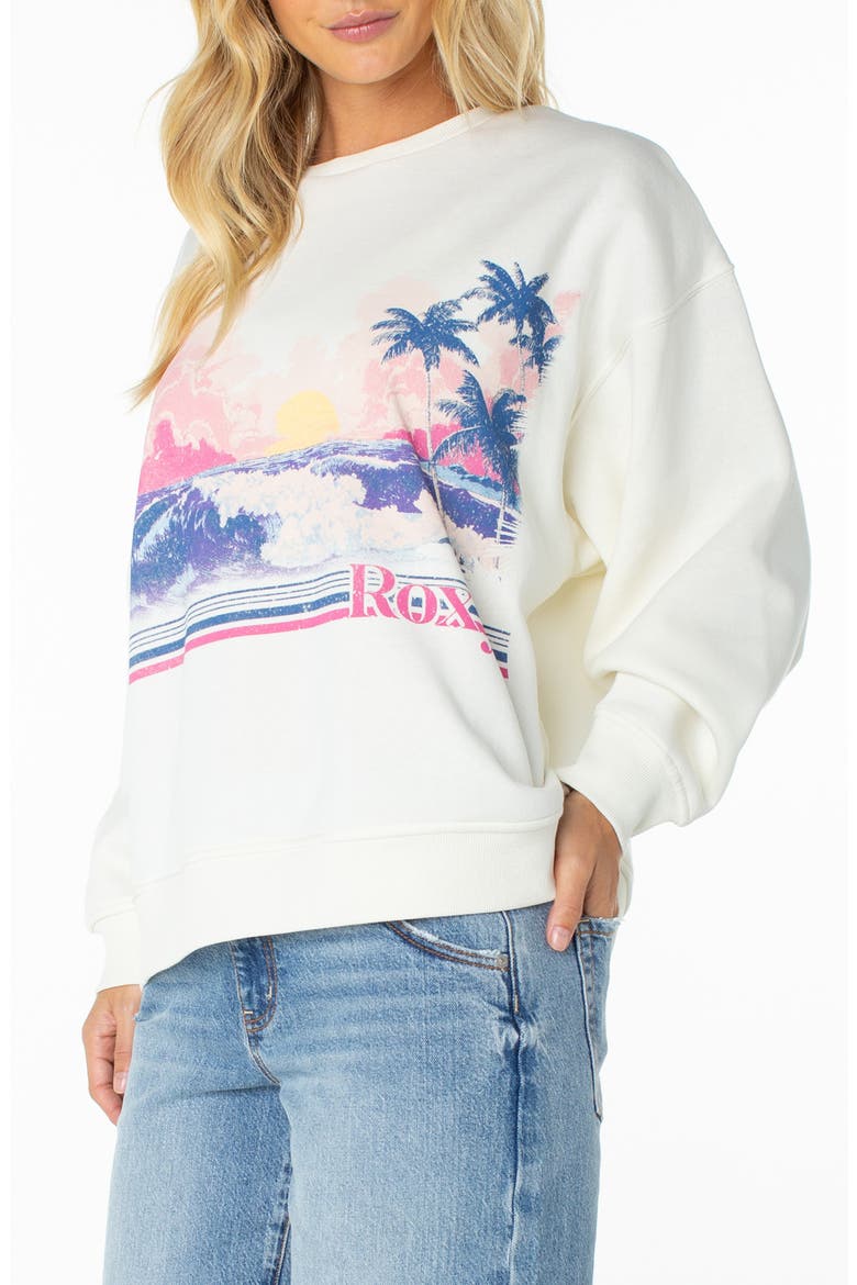 Morning Stroll Oversize Logo Graphic Sweatshirt, Main, color, COCONT MLK