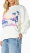 Roxy Morning Stroll Oversize Logo Graphic Sweatshirt
