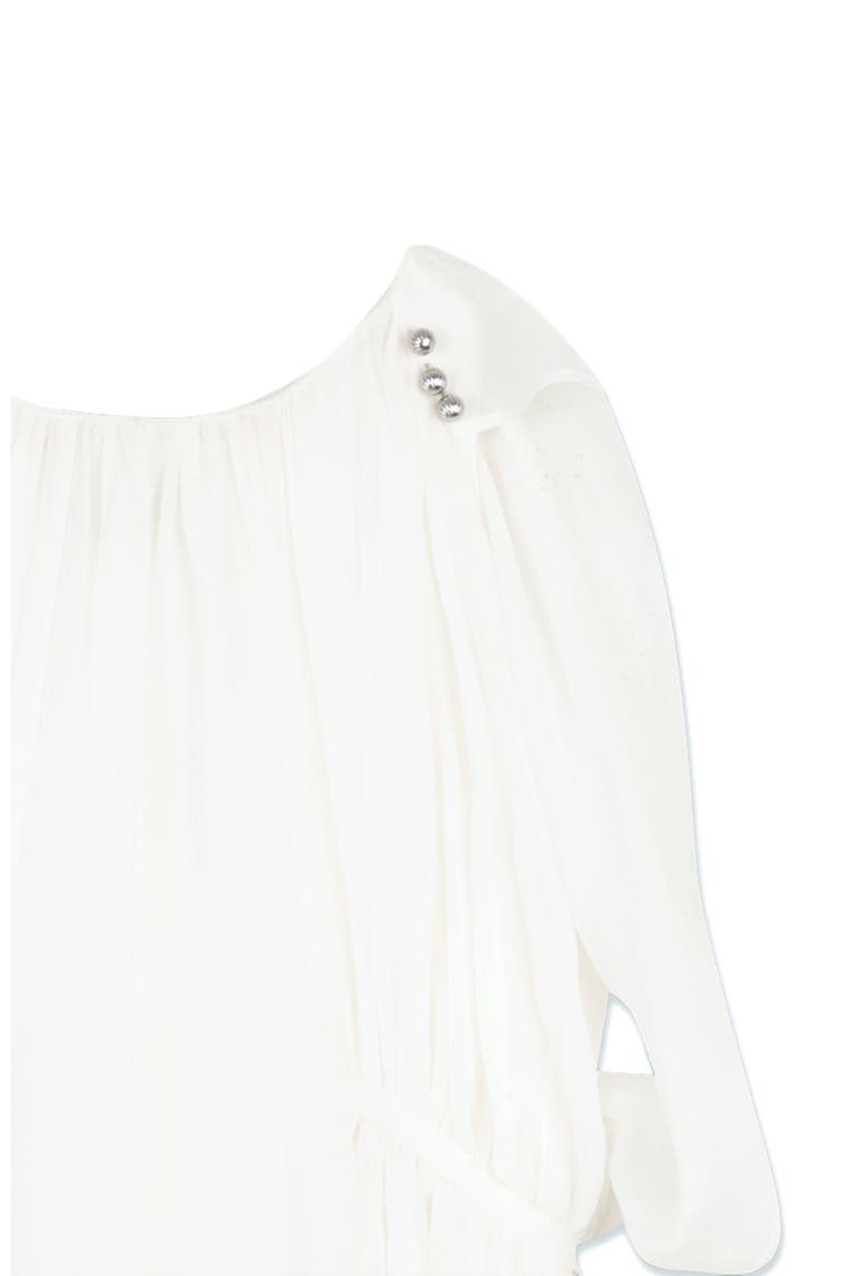 Kids Silk Ceremony Dress In Charmeuse, Alternate, color, Optic White