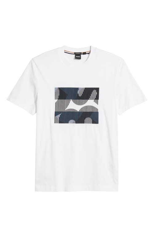 Hugo Boss Boss Thompson Logo Graphic T-shirt In Natural