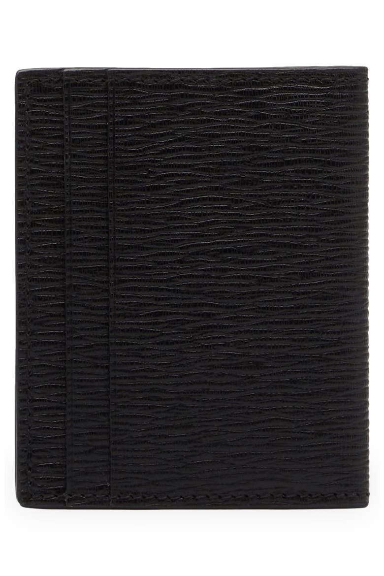 Revival Gancio Leather Card Case, Alternate, color, NERO RED FERRAGAMO