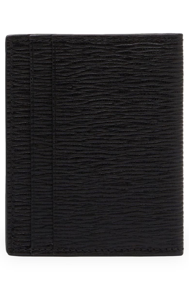 FERRAGAMO Revival Gancio Leather Card Case, Alternate, color, Nero Red Ferragamo