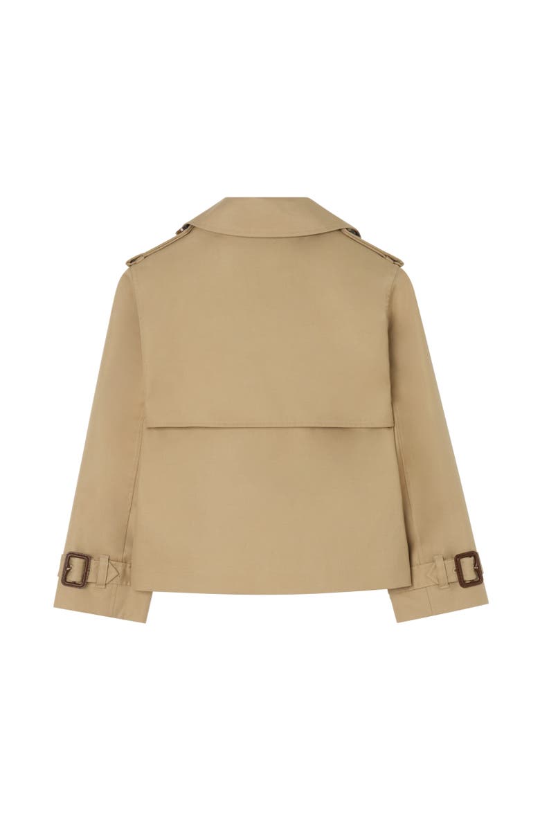 Burberry Cotton Trench Jacket, Alternate, color, Sand Beige