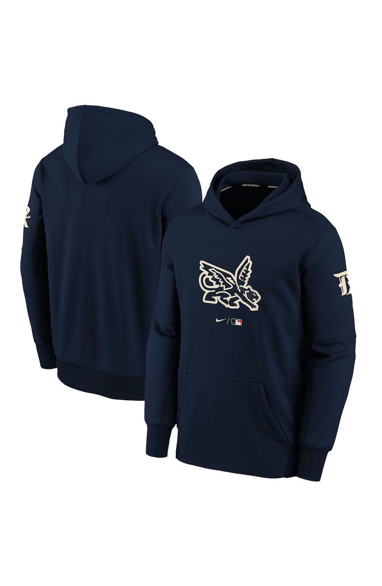 Nike Youth Nike Navy Texas Rangers 2023 City Connect Peagle Performance Pullover Hoodie, Main, color,
