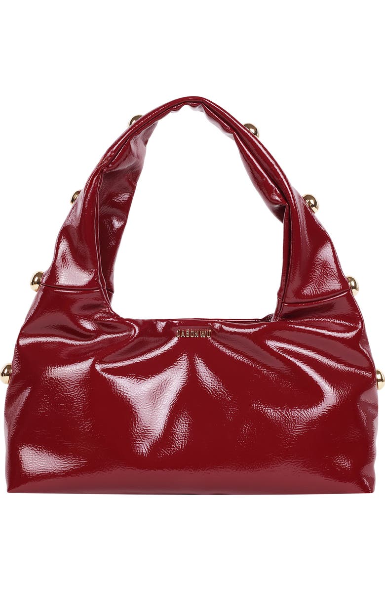 JASON WU Studded Patent Shoulder Bag, Main, color,