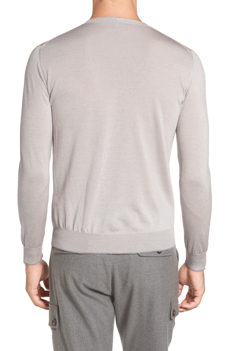 Merino Wool & Silk Tipped Sweater, Alternate, color, SAND