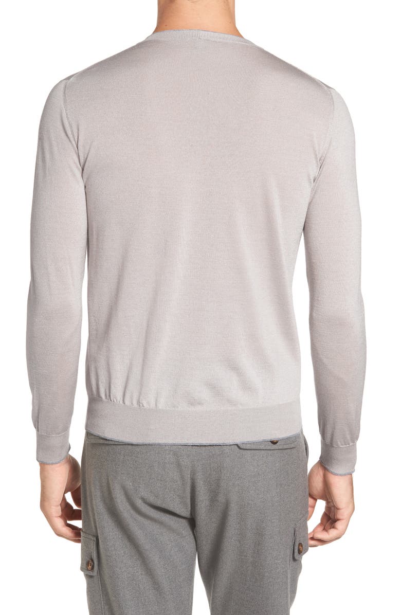 Eleventy Merino Wool & Silk Tipped Sweater, Alternate, color, 