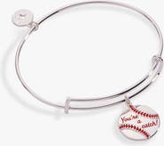 Alex and Ani "You're A Catch" Baseball Charm Bangle