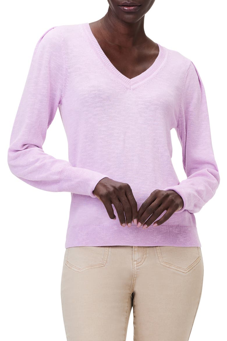 Slub Cotton Blend Sweater, Main, color, TULIP
