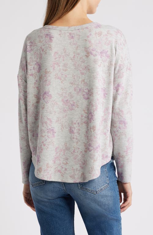 Lucky Brand Cloud Floral Print Top In Pink Floral