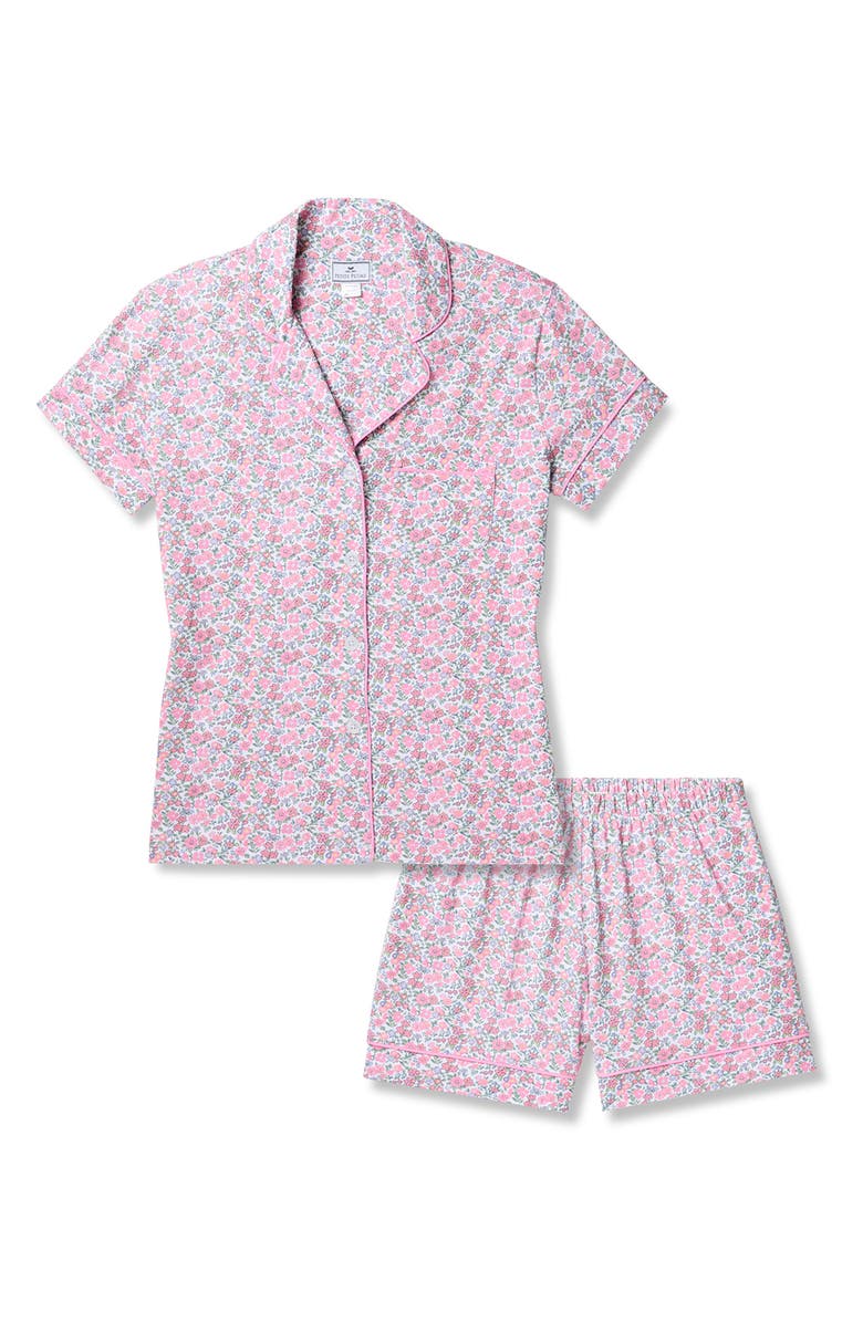 Petite Plume Fleurs de Rose Pima Cotton Short Pajamas, Alternate, color, 