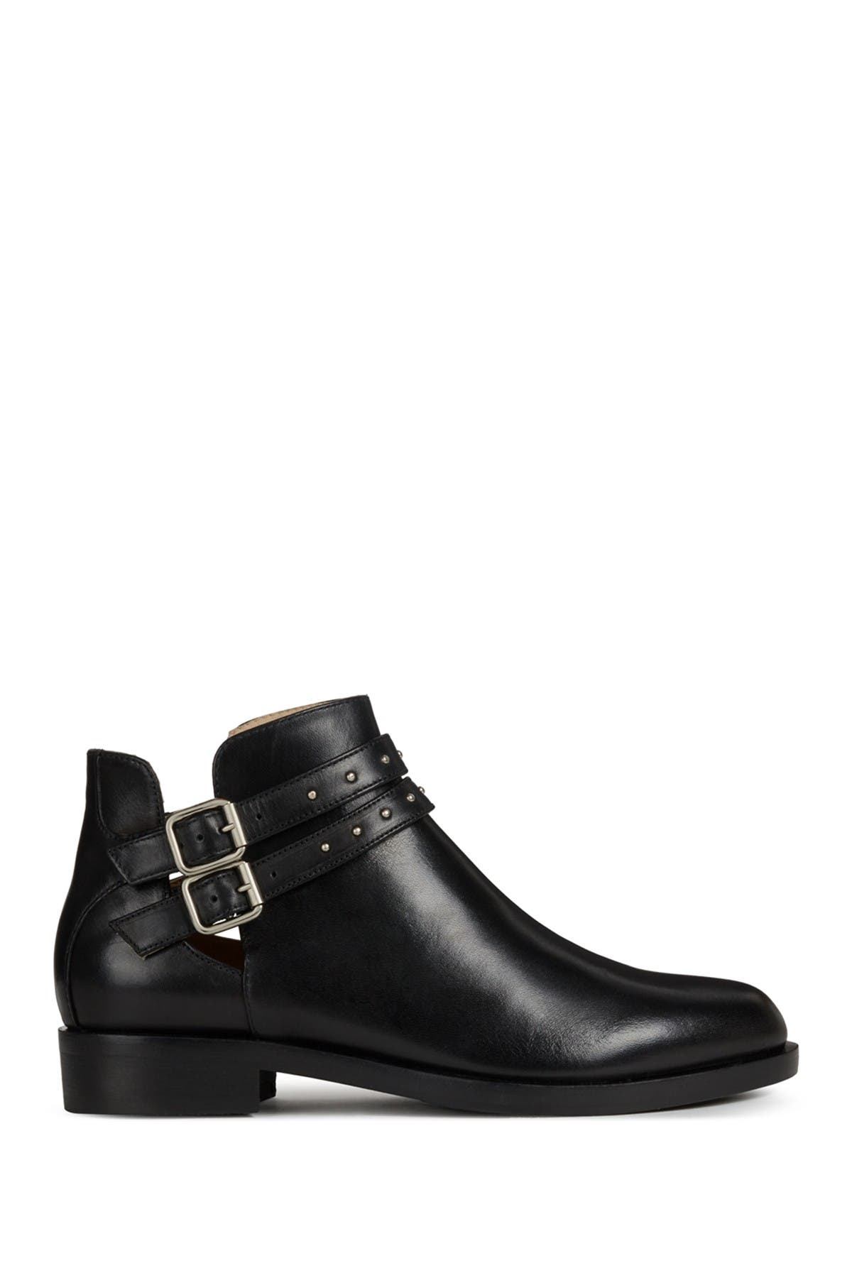 Geox Brogue Leather Buckle Boot, Alternate, color, 