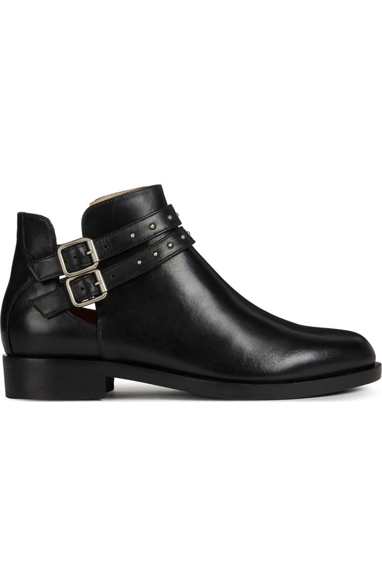 Geox Brogue Leather Buckle Boot, Alternate, color,