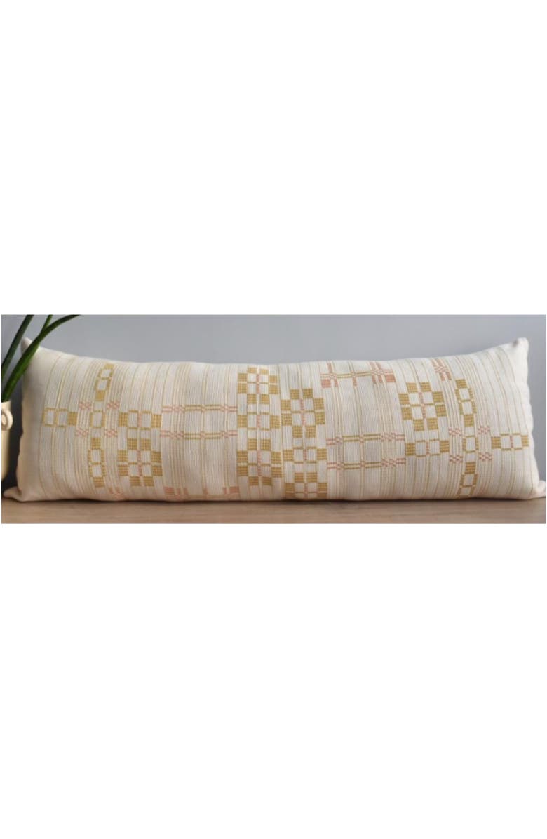 Heirloom Naga Chingchen Handwoven Long Lumbar - Cover + Insert, Alternate, color, Beige