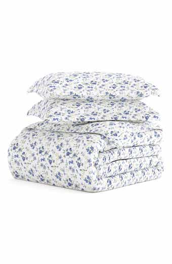 HOMESPUN HOME SPUN Premium Ultra Soft 3-Piece Blossoms Print Duvet Cover Set
