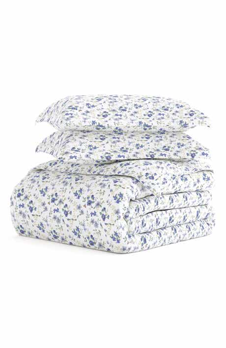 HOMESPUN HOME SPUN Premium Ultra Soft 3-Piece Blossoms Print Duvet Cover Set