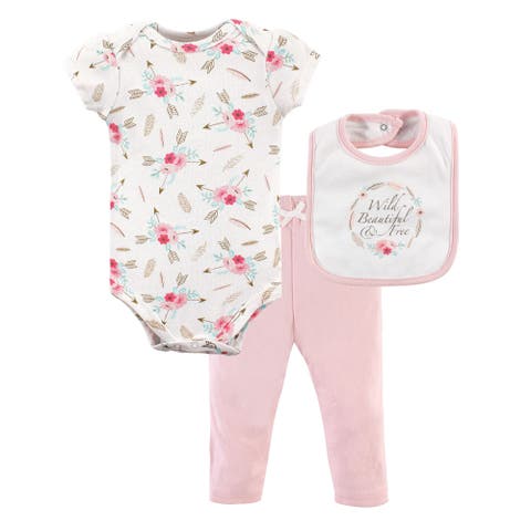 Coordinated Bodysuit, Pant, and Bib Collection