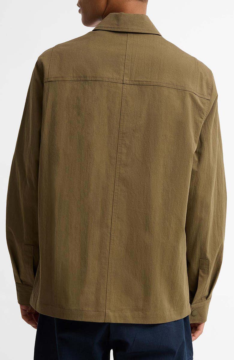 Barbour Strickland Textured Cotton Blend Overshirt, Alternate, color, Clay