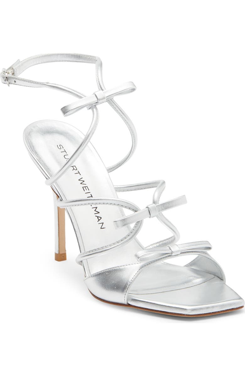 Stuart Weitzman Tully 100 Sandal, Main, color, Silver