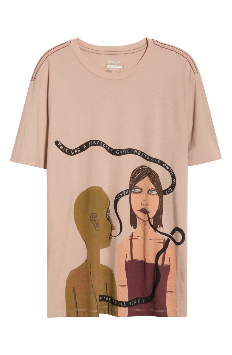 RVCA x Ed Templeton You're Still Here Organic Cotton Graphic T-Shirt, Alternate, color, Pale Mauve