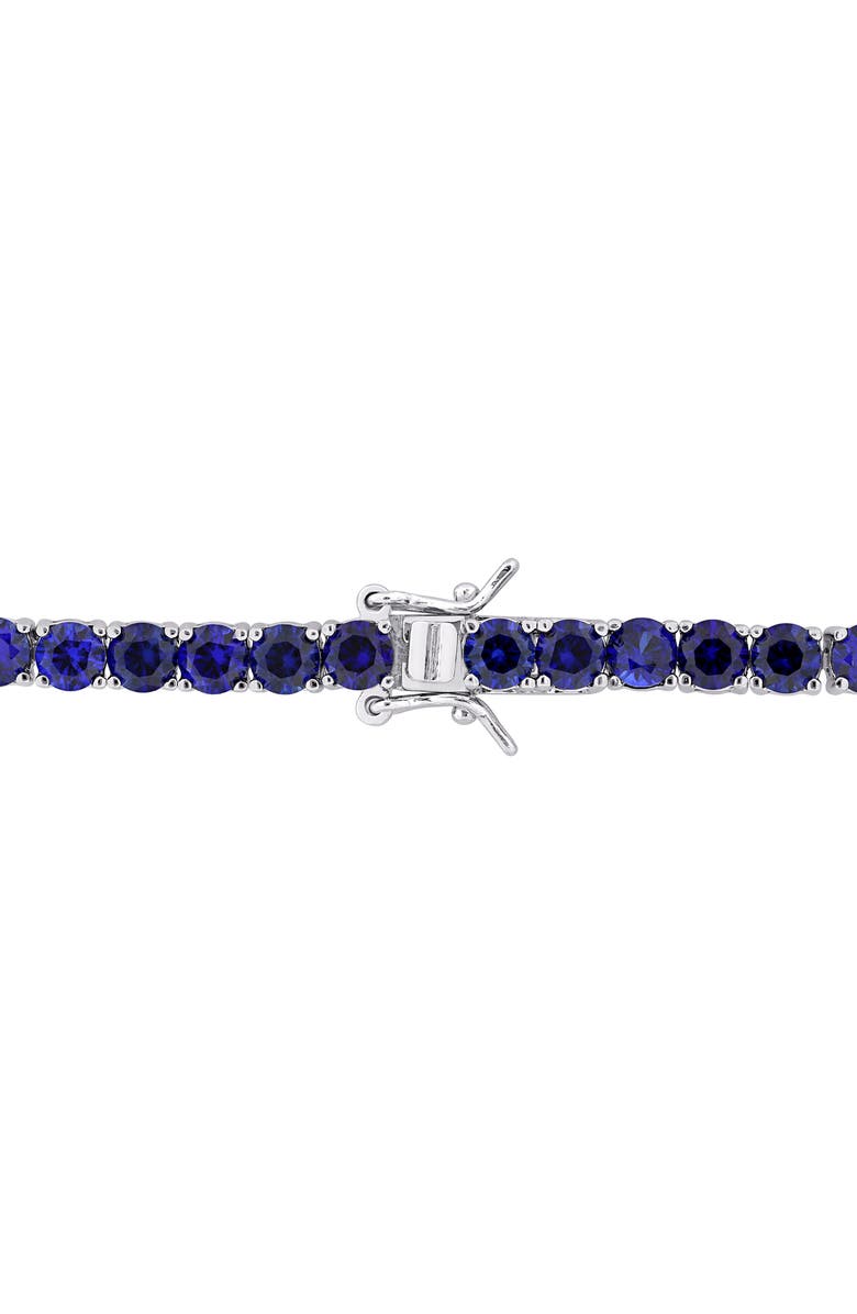 DELMAR Lab Created Blue Sapphire Tennis Bracelet, Alternate, color,