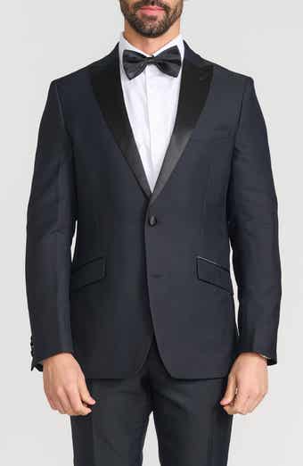 SAVILE ROW CO Peak Lapel Slim Fit Tuxedo Jacket