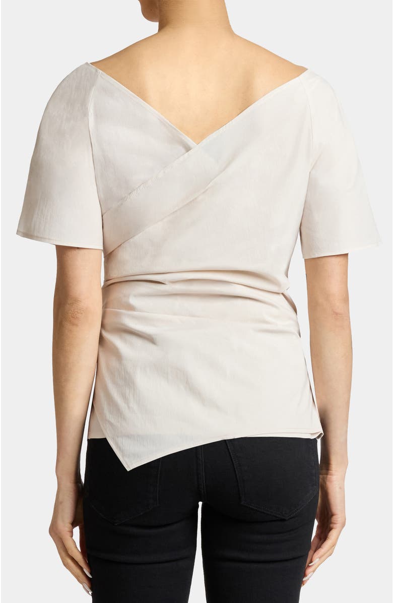 Santorelli MURPHY Short Sleeve Wrap Top, Alternate, color, Powder