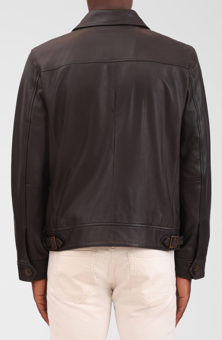 Bagatelle Leather Jacket, Alternate, color, Espresso