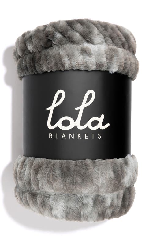 Lola Blankets Original Throw Blanket In Gray