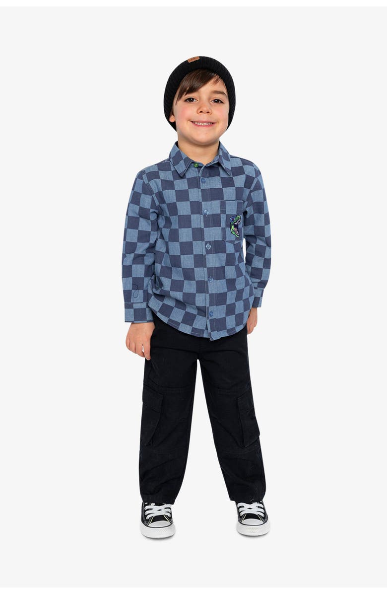 Deux par Deux Twill Cargo Pocket Drawstring Waist Pants, Alternate, color,