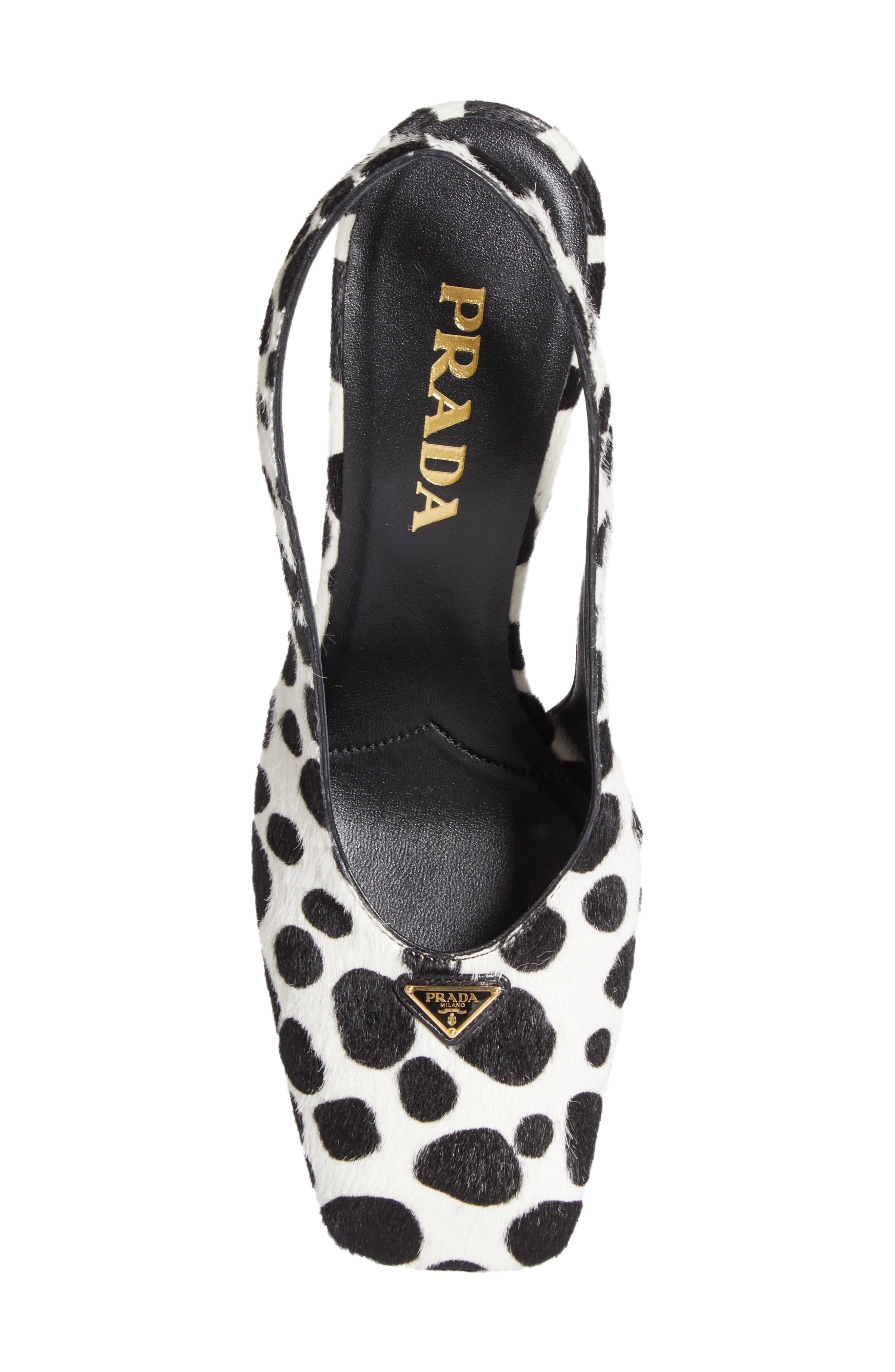 Genuine Calf Hair Slingback Pump, Alternate, color, BIANCO/ NERO PRINT CALF HAIR